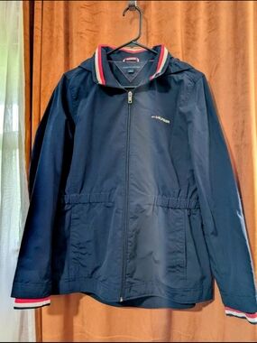 Tommy Hilfiger Navy Jacket with Red & White Trim